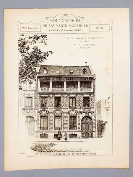Monographies de Bâtiments Modernes - Hôtel rue de La Faisanderie …
