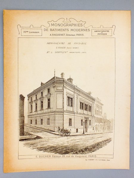 Monographies de Bâtiments Modernes - Amphithéâtre de Physique à Rouen …