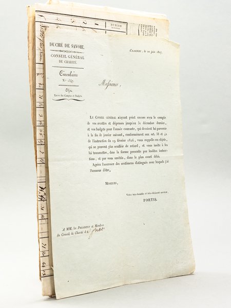 Archives relatives au Conseil Général de Charité la Commune du …