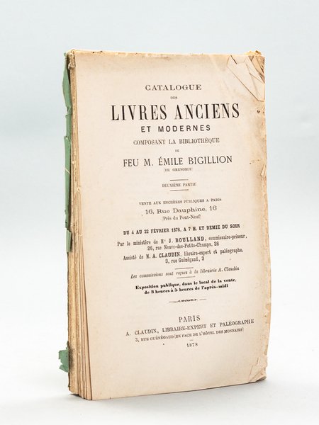 Catalogue des Livres Anciens et Modernes composant la Bibliothèque de … | Immagine Gallery 1
