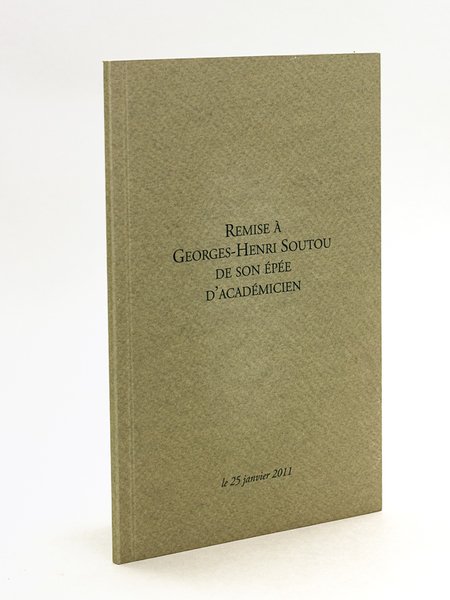 Remise à Georges-Henri Soutou de son épée d'Académicien. Fondation Dosne-Thiers …