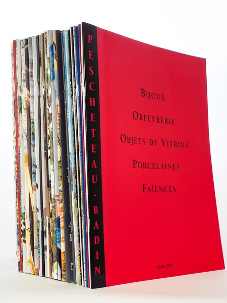 [ Lot de 35 catalogues de ventes aux enchères, porcelaines, …