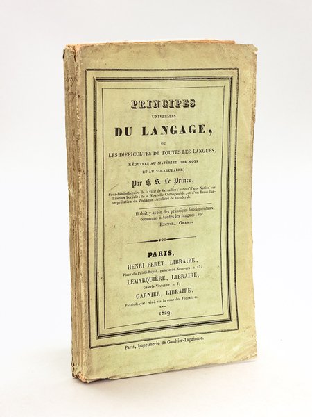 Principes Universels du Langage, ou Les difficultés de toutes les …