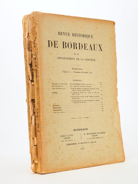 Revue historique de Bordeaux et du Département de la Gironde, …