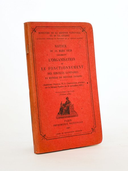 Notice du 31 mars 1938 concernant l'organisation et le fonctionnement … | Immagine principale