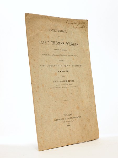 Panégyrique de Saint Thomas d'Aquin, docteur de l'Eglise, Patron des … | Immagine principale