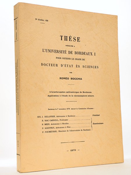 L'interféromètre millimétrique de Bordeaux. Application à l'étude de la chromosphère …