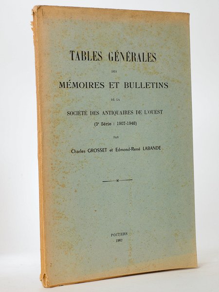 Tables générales des mémoires et bulletins de la Société des …