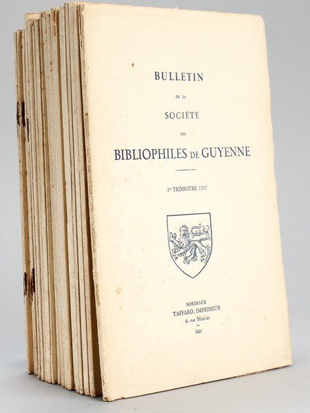 Bulletin de la Société des Bibliophiles de Guyenne [ Série … | Immagine principale