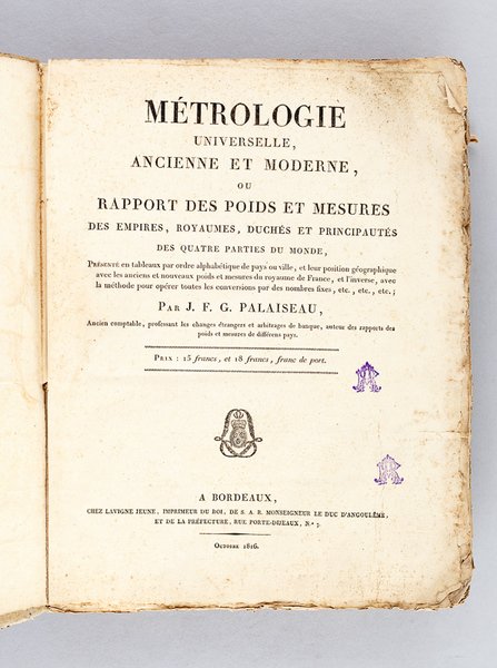 Métrologie Universelle, Ancienne et Moderne, ou Rapport des Poids et … | Immagine principale