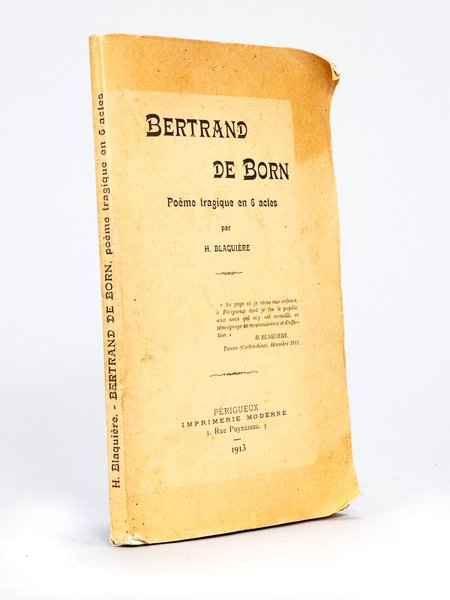 Bertrand de Born. Poème tragique en 6 actes [ Edition …