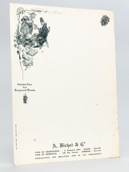 Menu vierge illustré par Hérouard au nom de la maison …