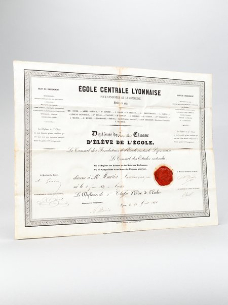 Ecole Centrale Lyonnaise pour l'Industrie et le Commerce fondée en …