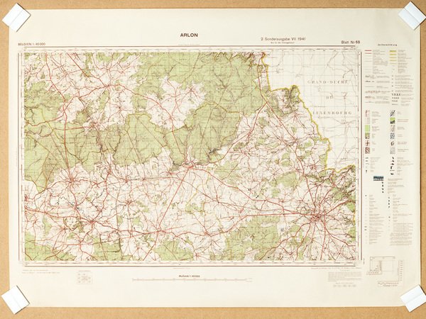 Arlon 1 : 40.000 Sonderausgabe VII 1941 Nur für Dienstgebrauch. …