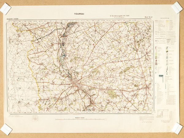 Tournai 1 : 40.000 Sonderausgabe VII 1941 Nur für Dienstgebrauch. …