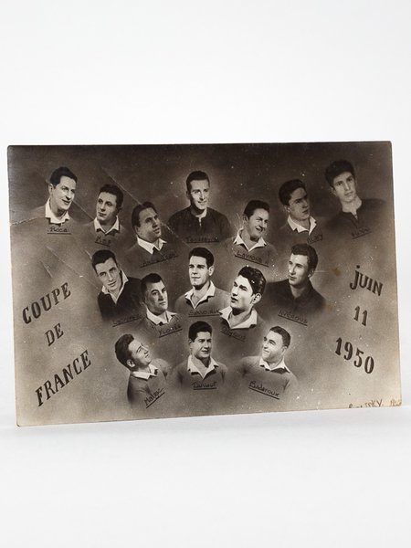 Carte postale : "Coupe de France 11 Juin 1950" signé …