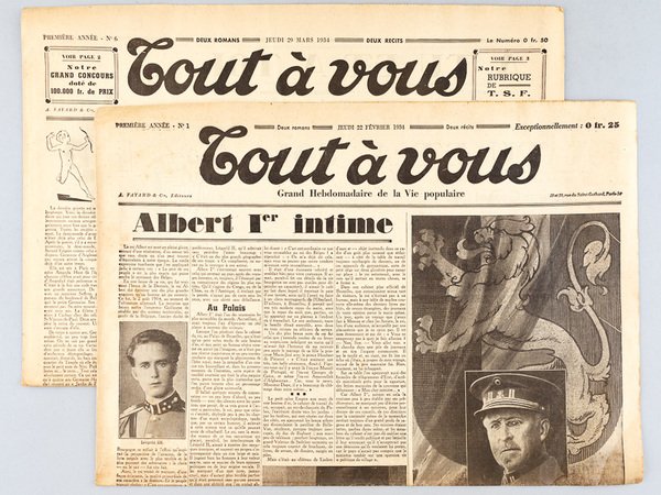 Tout à Vous. Grand hebdomadaire de la Vie Populaire. Première …