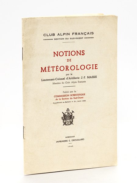 Notions de Météorologie [ Edition originale ]