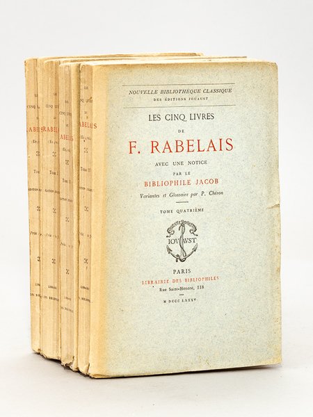 Les Cinq Livres de F. Rabelais publiés avec des variantes … | Immagine principale