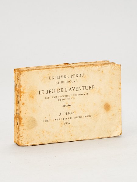 Le Jeu de l'Aventure des Devis facétieux, des Hommes et …