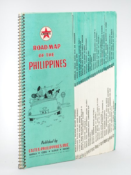 Road Map of the Philippines. Published by Caltex (Philippines) Inc.