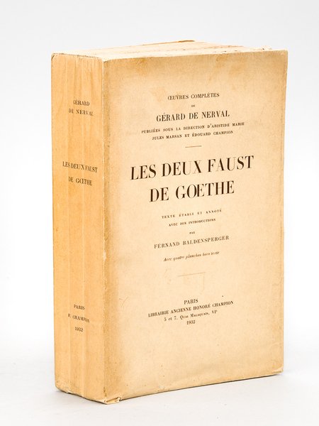 Les deux Faust de Goethe [ Exemplaire d'Henri de Régnier ]