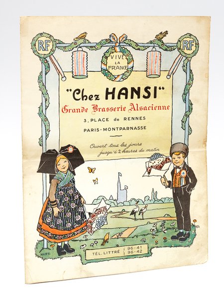[ Menu / Carte ] "Chez Hansi" Grande Brasserie Alsacienne … | Immagine principale