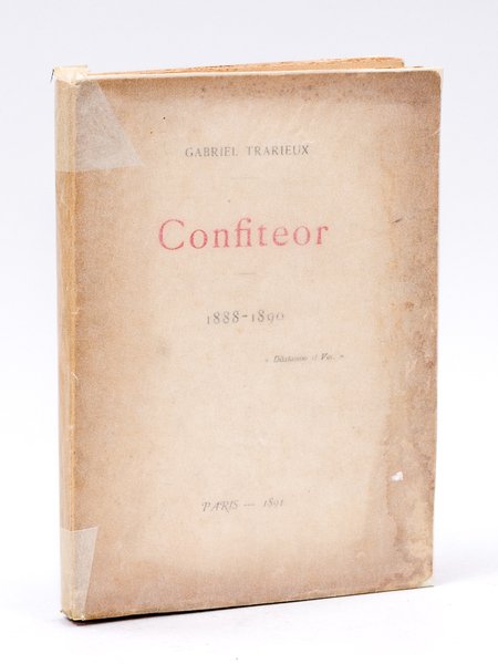 Confiteor 1888-1890 [ Edition originale - Livre dédicacé par l'auteur … | Immagine principale