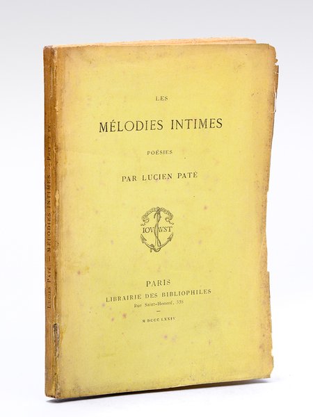 Les Mélodies intimes. Poésies [ Edition originale - Livre dédicacé … | Immagine principale