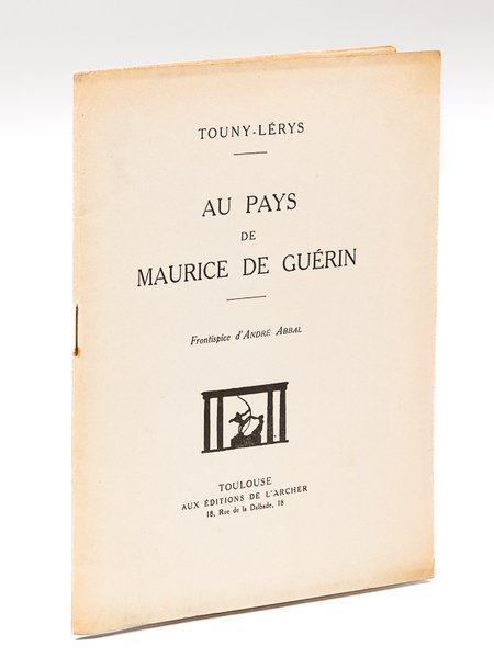 Au pays de Maurice de Guérin [ Edition originale - … | Immagine principale