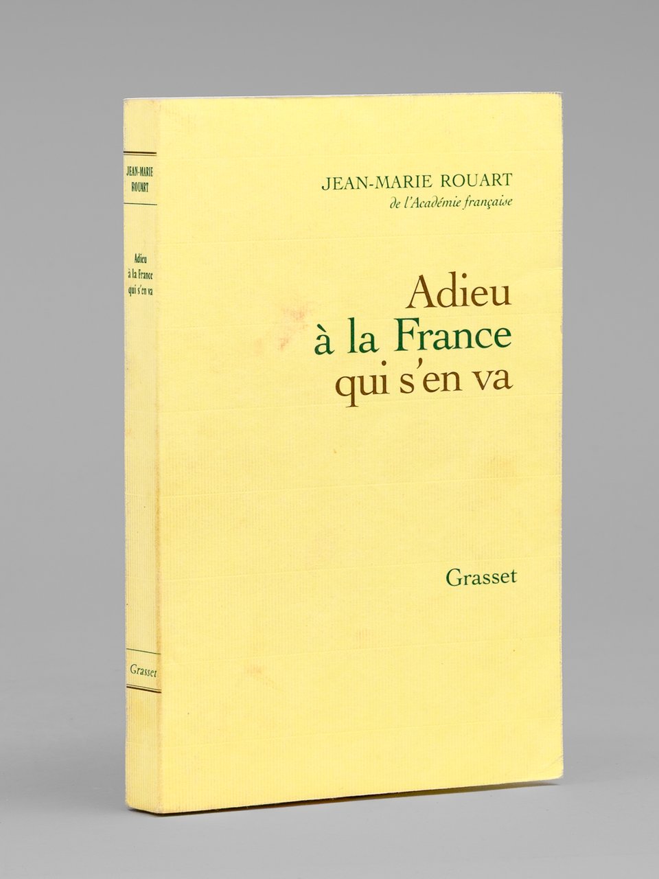 Adieu à la France qui s'en va [ Livre dédicacé …