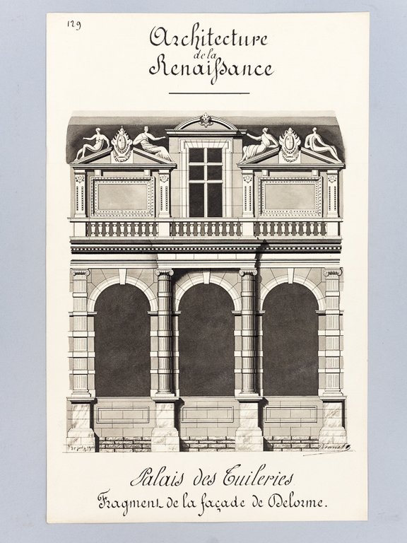 Architecture de la Renaissance. Palais des Tuileries. Fragment de la …