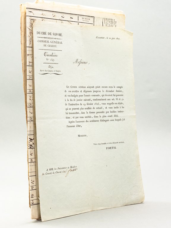 Archives relatives au Conseil Général de Charité la Commune du …