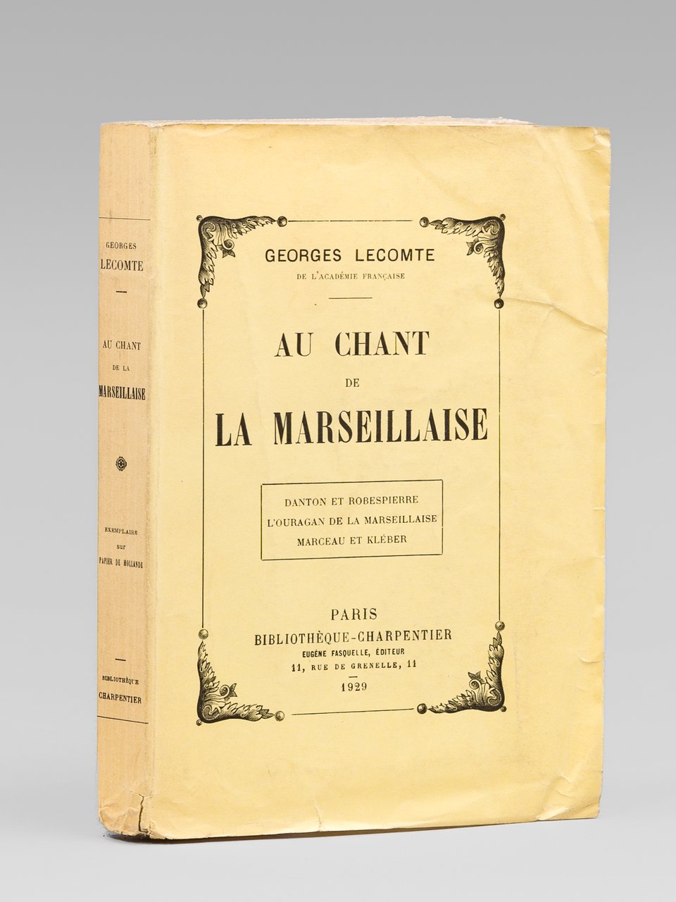 Au Chant de la Marseillaise [ Edition originale - Livre …