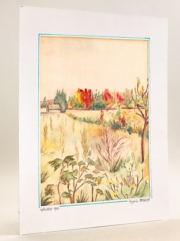 Automne à Galhuis 1950. Aquarelle originale signée
