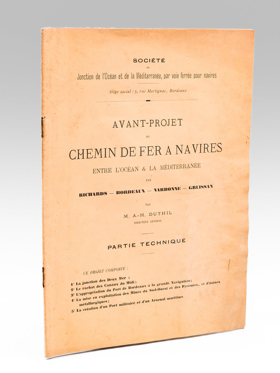 Avant-projet du Chemin de Fer à Navires entre l'Océan et … | Immagine principale