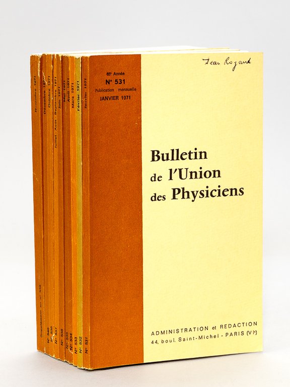 Bulletin de L'Union des Physiciens - Année 1971 [ 65e …