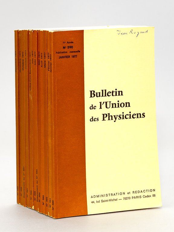 Bulletin de L'Union des Physiciens - Année 1977 [ 71e …