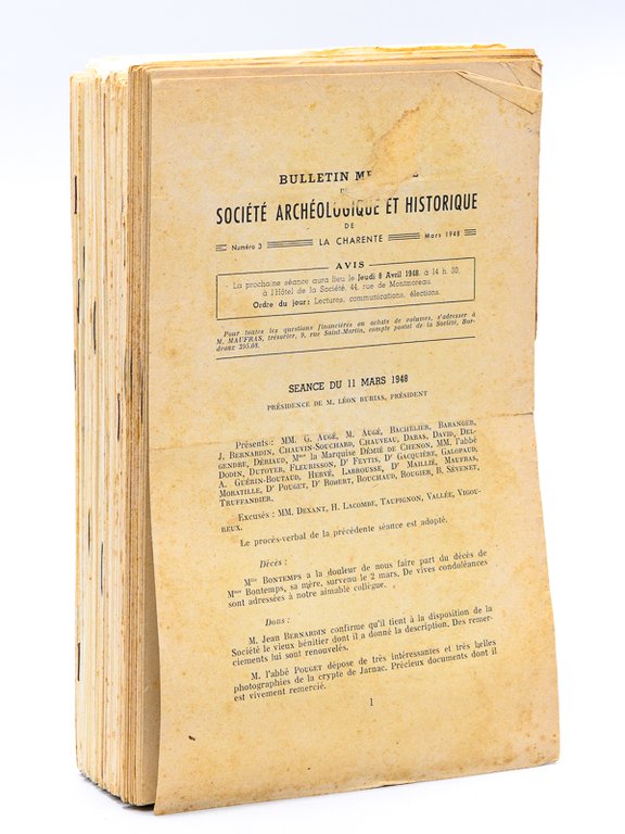 Bulletin de la Société Archéologique et Historique de la Charente. …