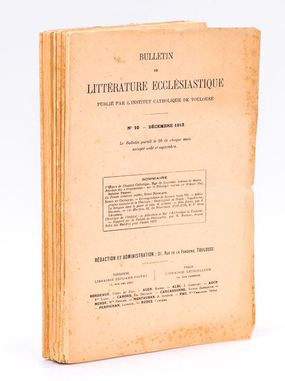 Bulletin de Littérature Ecclésiastique publié par l'Institut Catholique de Toulouse …