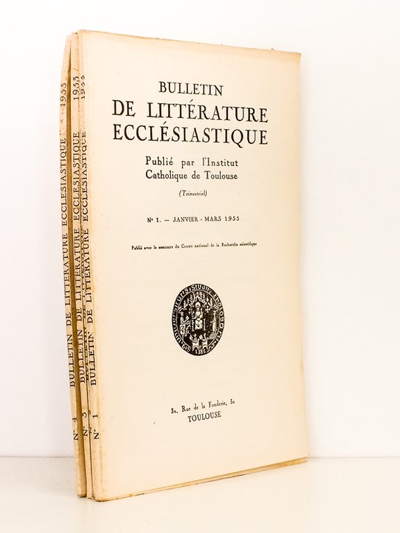 Bulletin de Littérature Ecclésiastique , Tome LVI , Année 1955 …