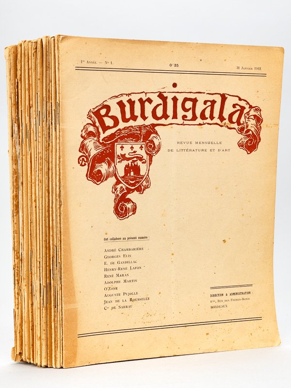 Burdigala. Revue Mensuelle de Littérature et d'Art (Série suivie du …