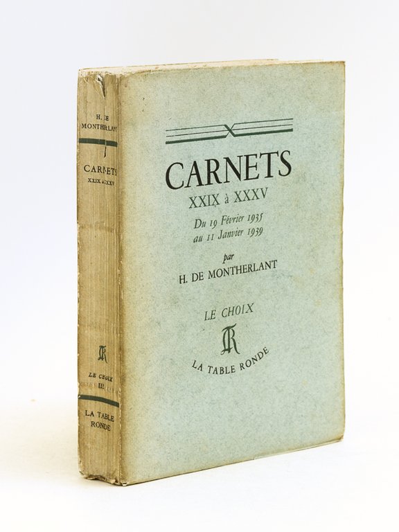 Carnets XXIX à XXXV du 19 Février 1935 au 11 …