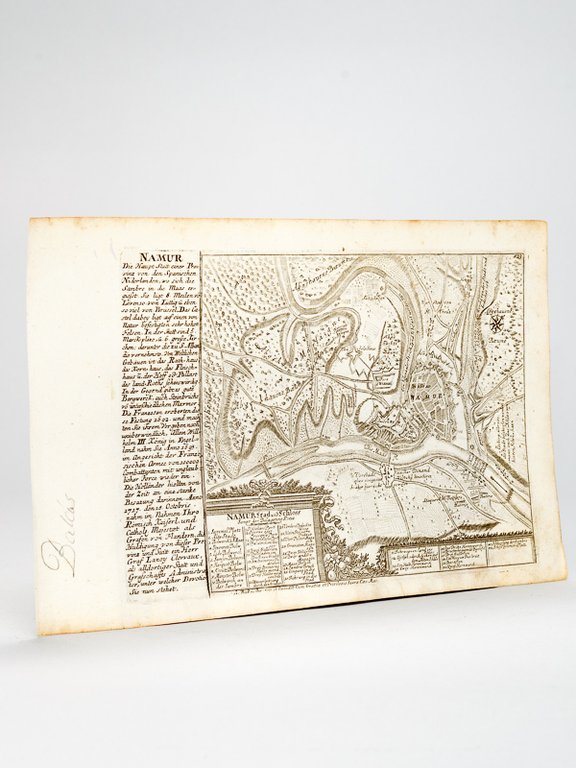 [ Carte de Namur ] Namur Stadt und Schloss Sampt …