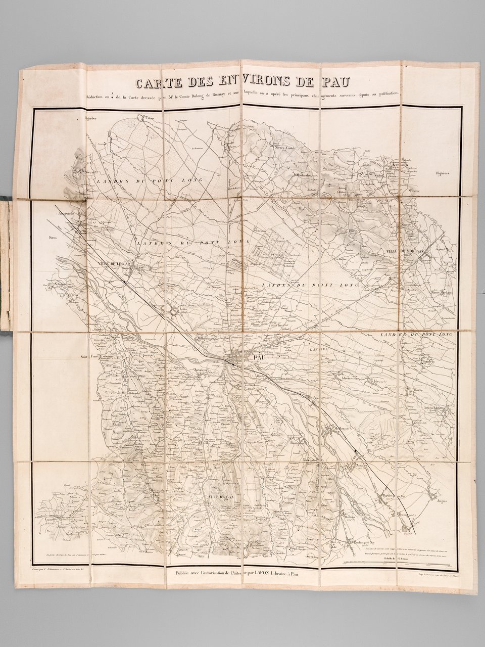 Carte des Environs de Pau, réduction au 1/4 de la …