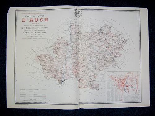 Carte du Canton d'Auch Nord (Atlas Général du Gers)