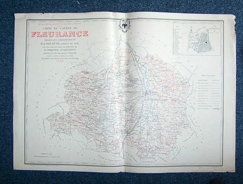 Carte du Canton de Fleurance (Atlas Général du Gers)