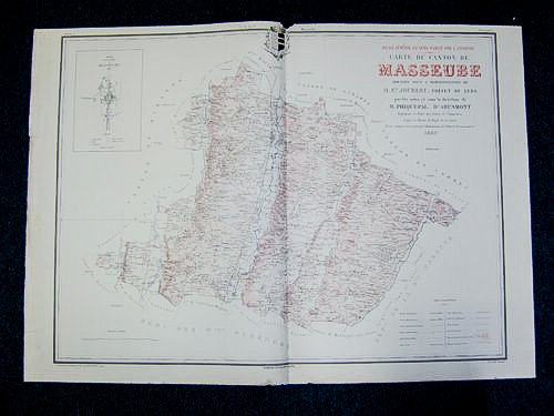 Carte du Canton de Masseube (Atlas Général du Gers)