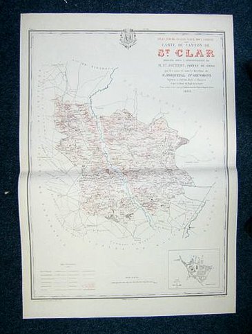 Carte du Canton de St Clar [Saint Clar ] (Atlas …