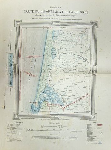 Carte du Département de la Gironde et des parties des …